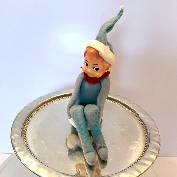 Pixie Legend Inarco Knee Hugger Elf Pixie 1965 Japan green and red felt - Picture 3 of 5